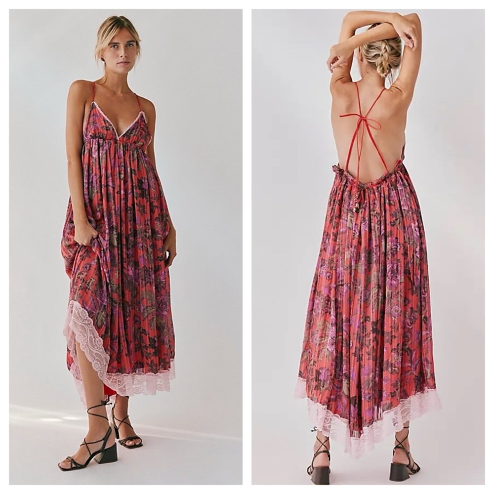 New Free People✨Primmy Printed Maxi Dress- Heat Wave Combo